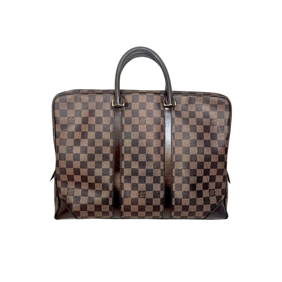 Louis Vuitton Damier Ebene Porte-Documents Voyage Leather Briefcase Hand… - Picture 5 of 16
